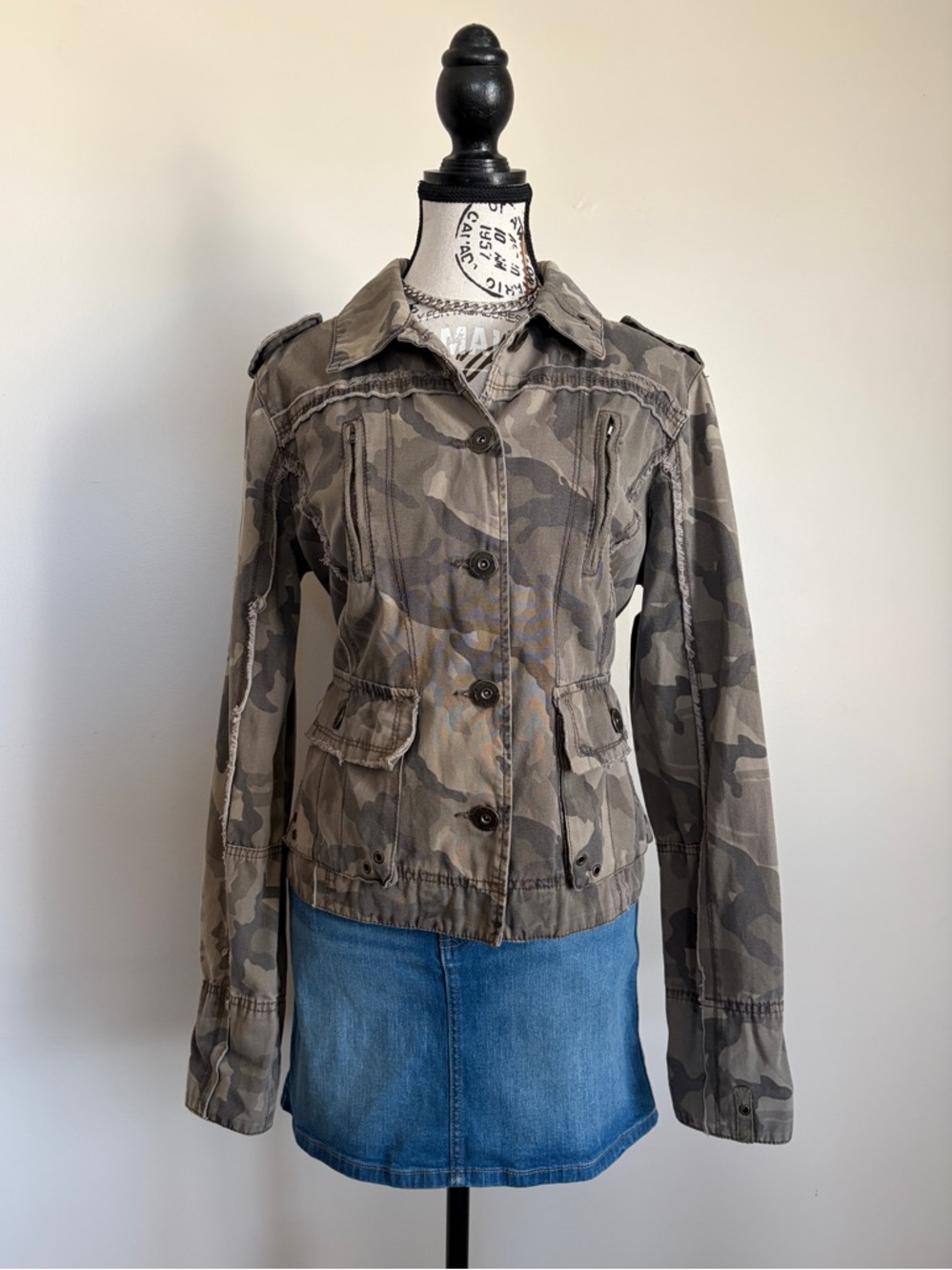 y2k nitrogen lux camo embroidered utility jacket